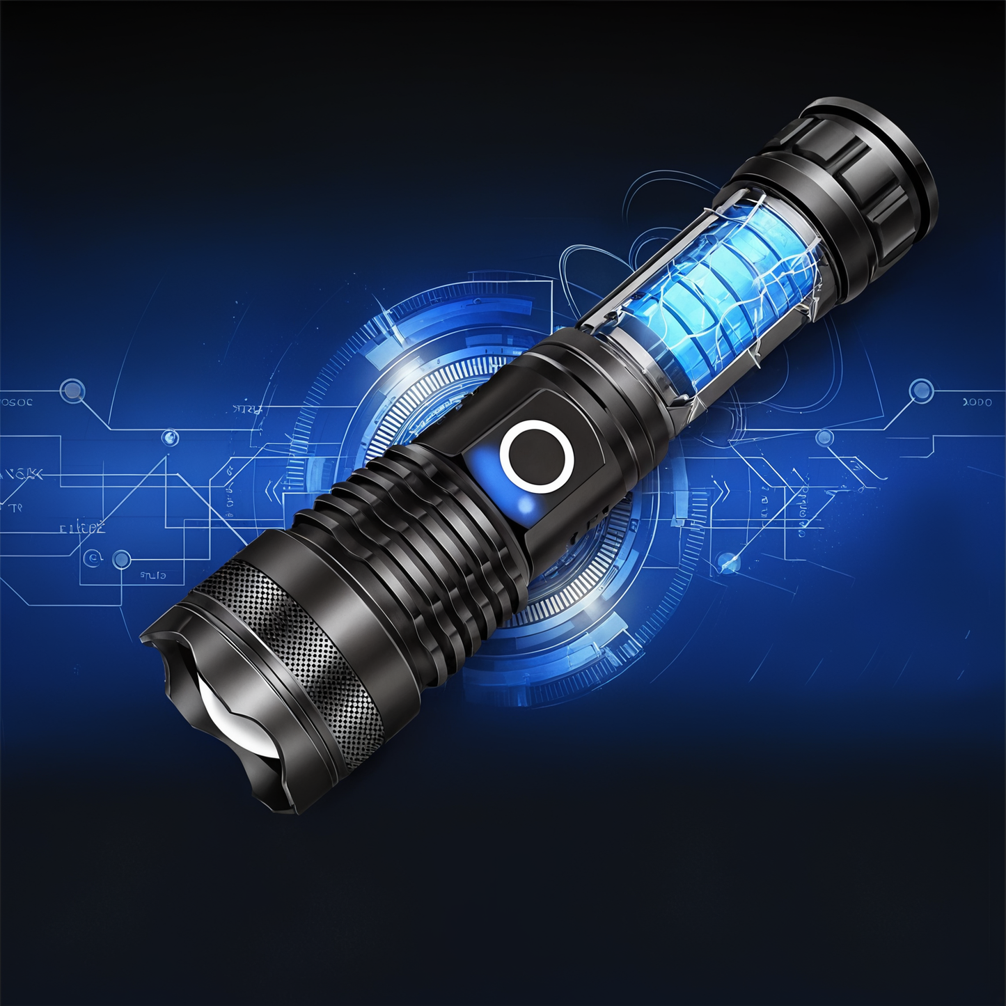 Rechargeable Tactical Flashlight – High Power LED + USB Charging
