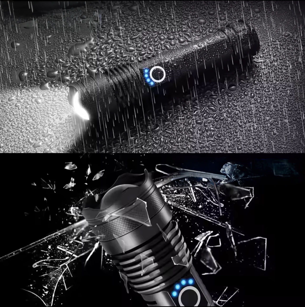 Rechargeable Tactical Flashlight – High Power LED + USB Charging